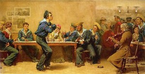 dancing the hornpipe, harper's weekly, cot 1875