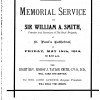 Front cover of the order of service for the memorial of  W. A. Smith. By kind permission of the 3rd Enfield Company of the Boys' Brigade